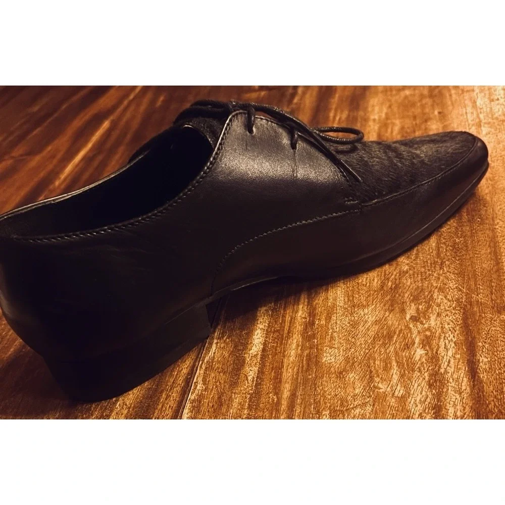 Aldo Jarom Men's Lace Up Derby Mixed Material  Shoes Leather Base W/ Pony Hair 9